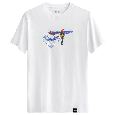 KAFT X FENDER X ZUHAL Lead Time - Off White - Tasarım T-Shirt - Unisex